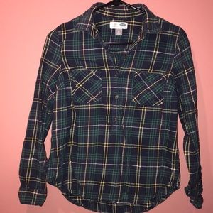 Flannel long sleeve top